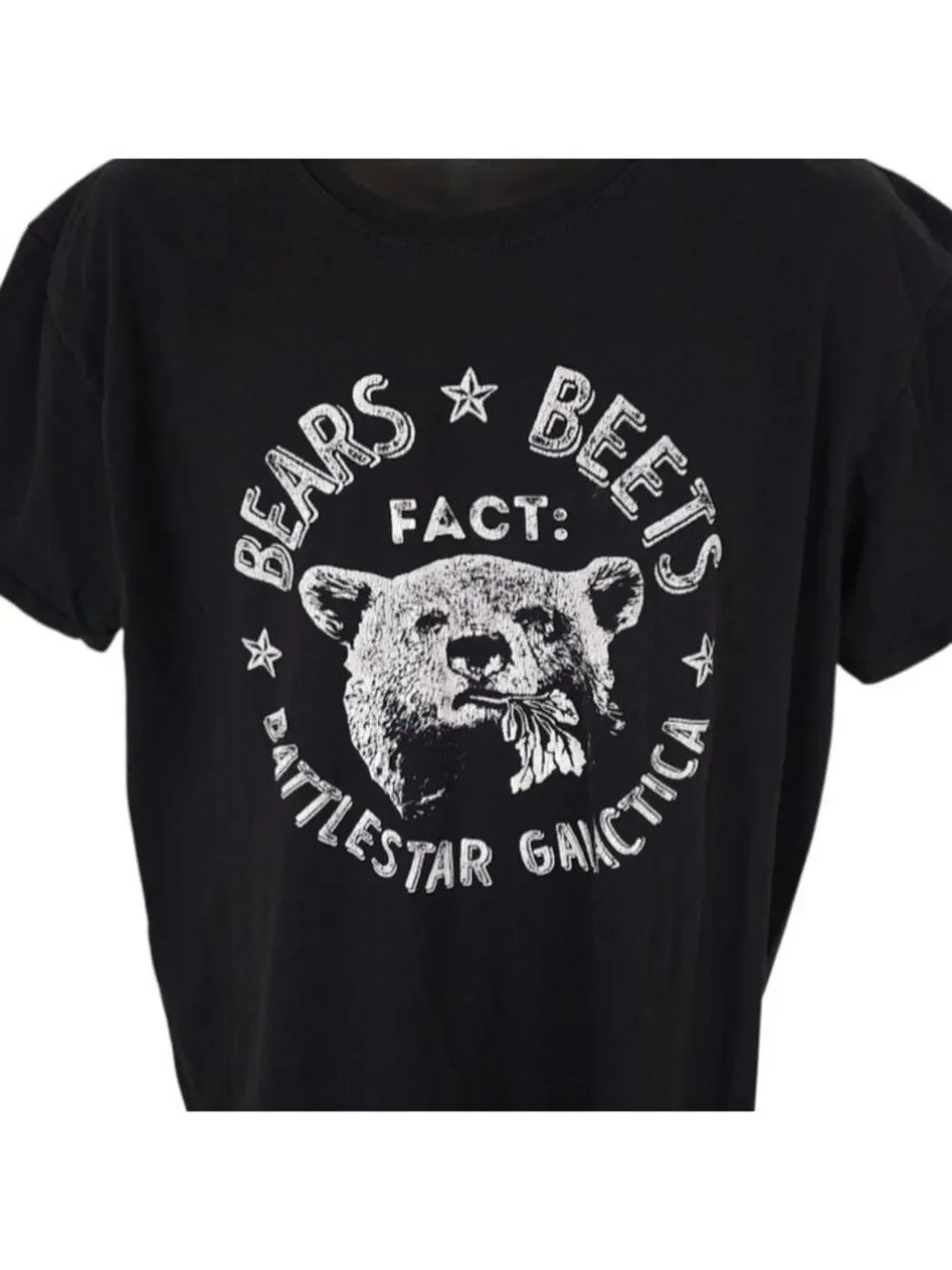 Bears Beets Battlestar Galactica T Shirt Mens Size XL Black The Office TV Series